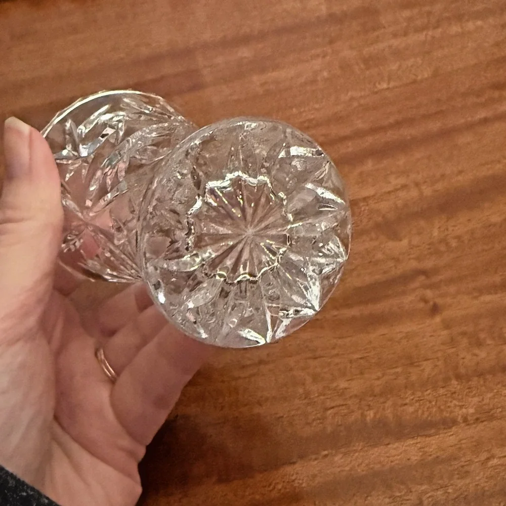 Vintage Lenox Fine‎ Crystal Dandelion Vase Star Bud Vase 4 Inches Tall